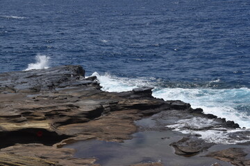 The turquoise blue ocean and beautiful paradise beaches and landscapes of Oahu island, Hawaii