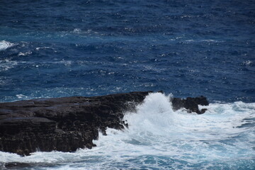 The turquoise blue ocean and beautiful paradise beaches and landscapes of Oahu island, Hawaii