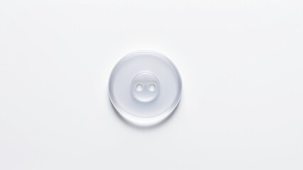 Minimalist transparent button perfect for creative and craft projects.