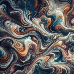 Obraz premium Liquid Marble Effect A swirling blend of colors resembling liqui