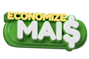 Economize Mais Renderização 3D para Conceitos de Economia e Finanças