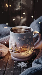 coffee cup mockup design illustration