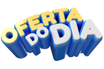 Oferta do Dia - Texto de Oferta Diária em 3D