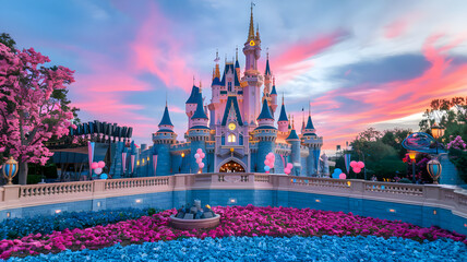 birthday background backdrop castle , the castle of the princess