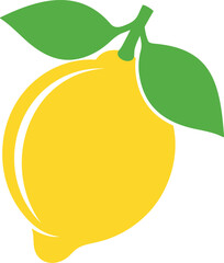 Lemon logo. Isolated lemon on white background