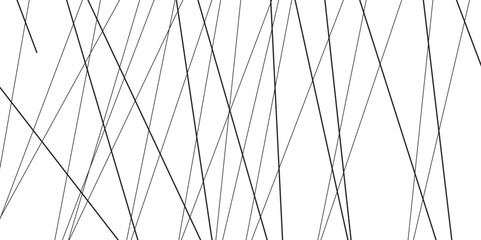 Abstract black and white liens with many squares and triangles shape on white background. Abstract black diagonal lines and luxury elegant pattern background.abstract simple chaotic thin line pattern.