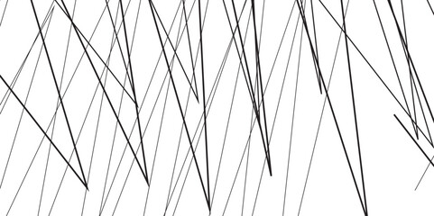 Abstract black and white liens with many squares and triangles shape on white background. Abstract black diagonal lines and luxury elegant pattern background.abstract simple chaotic thin line pattern.