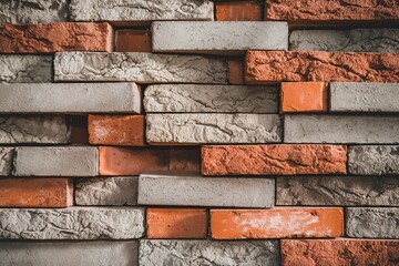 a brick wall of varying colors
