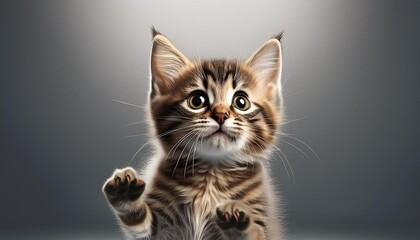 Obraz premium black and white cat