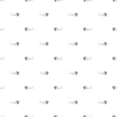 Cute Fish bones Seamless pattern. Cartoon Fish skeleton, background. Vector Illustration.