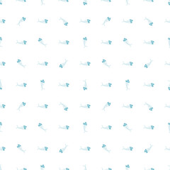 Cute Fish bones Seamless pattern. Cartoon Fish skeleton, background. Vector Illustration.