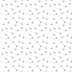 Cute Fish bones Seamless pattern. Cartoon Fish skeleton, background. Vector Illustration.
