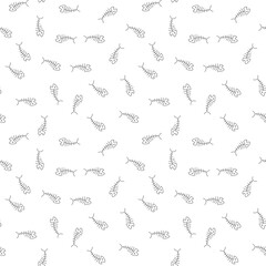 Cute Fish bones Seamless pattern. Cartoon Fish skeleton, background. Vector Illustration.