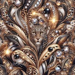Fototapeta premium leopard skin texture 