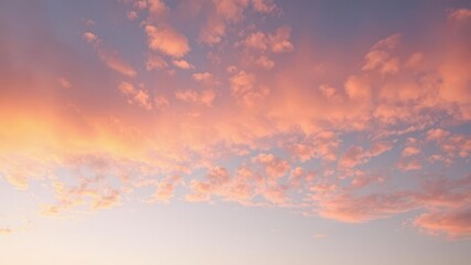 Fototapeta premium Summer sky background with vibrant hues of orange, pink, and purple during sunset, sky