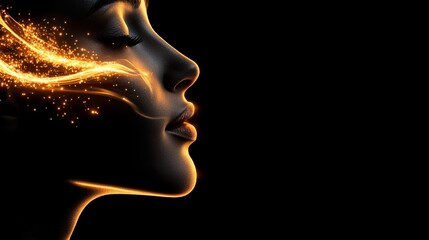 Captivating portrait of a woman with radiant