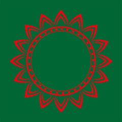 Round ornamental frame design 