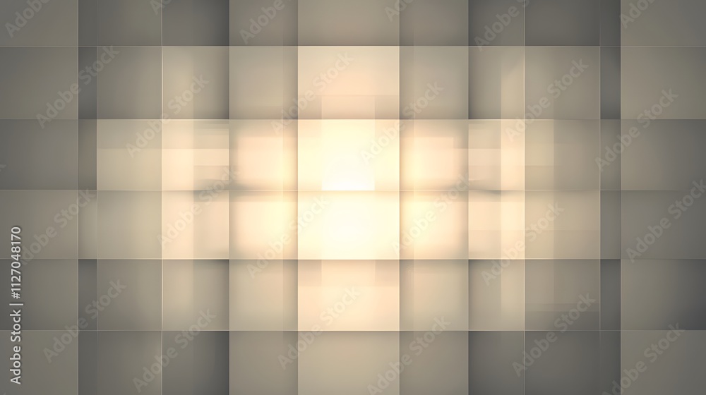 Fototapete an artistic abstract background featuring translucent cubes glowing softly, arranged symmetrically i