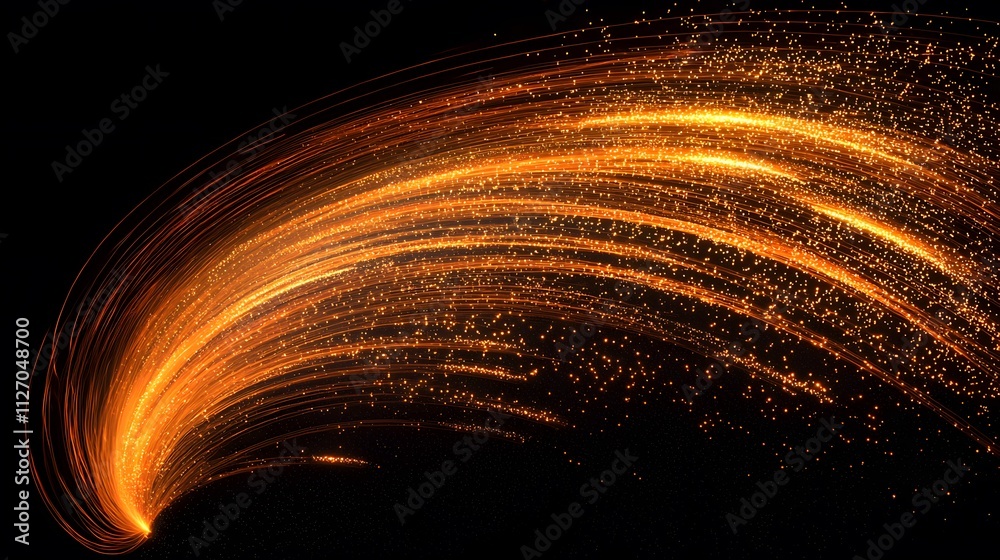 Leinwandbilder a high-tech representation of glowing arcs converging at radiant nodes, symbolizing seamless integra