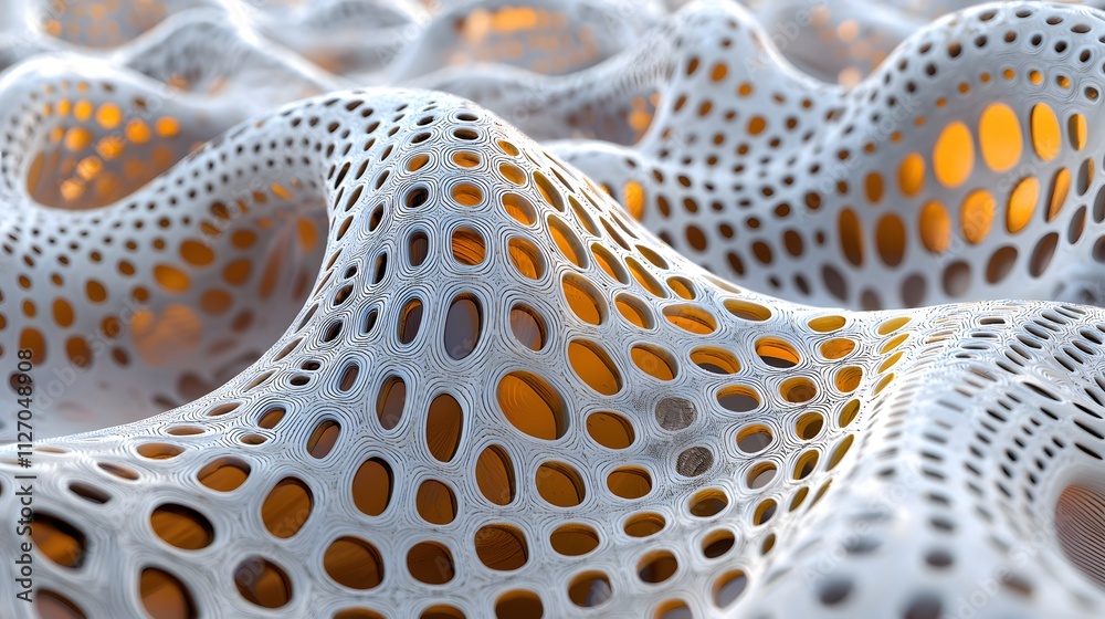 Poster A clean abstract texture featuring interwoven glowing lines creating a dynamic seamless visual.