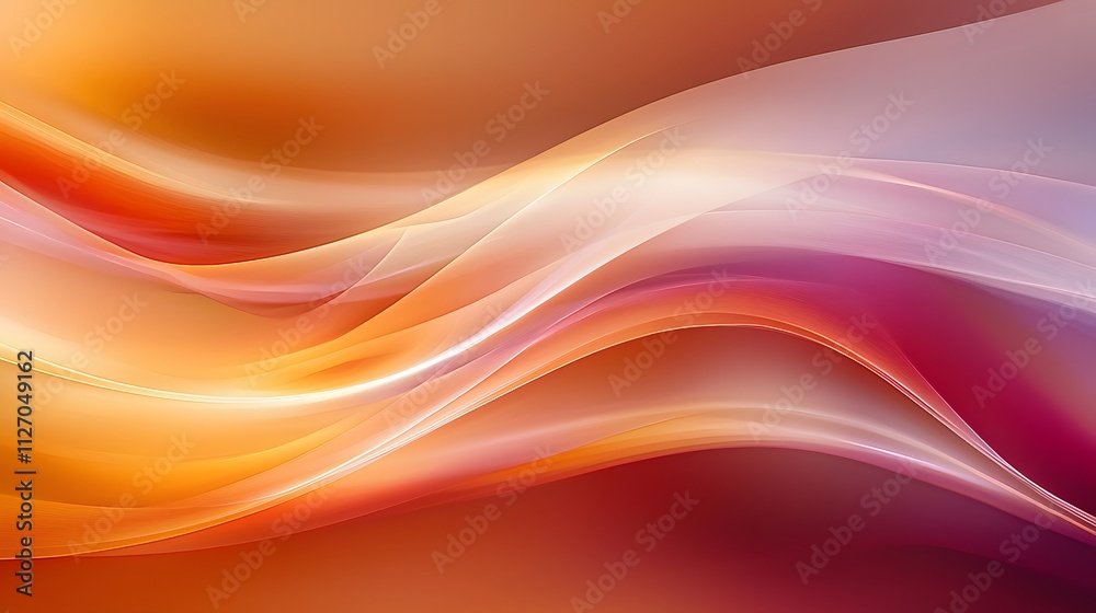 Aufkleber A conceptual display of radiant waves transitioning into a smooth seamless abstract visual.