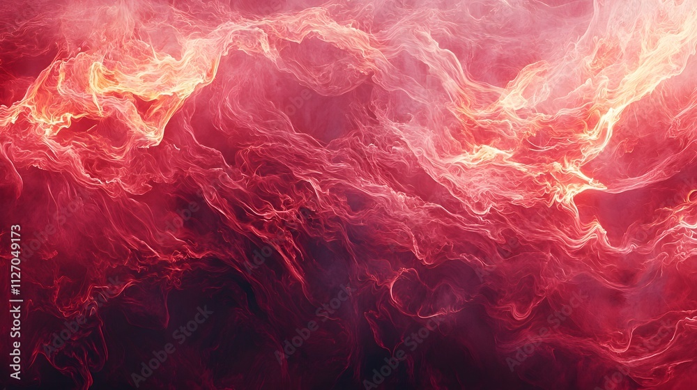 Aufkleber A conceptual display of radiant waves transitioning into a smooth seamless abstract visual.