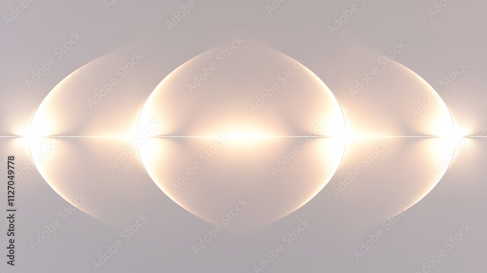 Fototapete minimalist glowing arcs arranged symmetrically to create a smooth seamless texture.