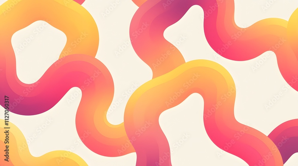 Aufkleber A minimalist gradient-filled layout of overlapping ribbons forming a continuous seamless pattern.