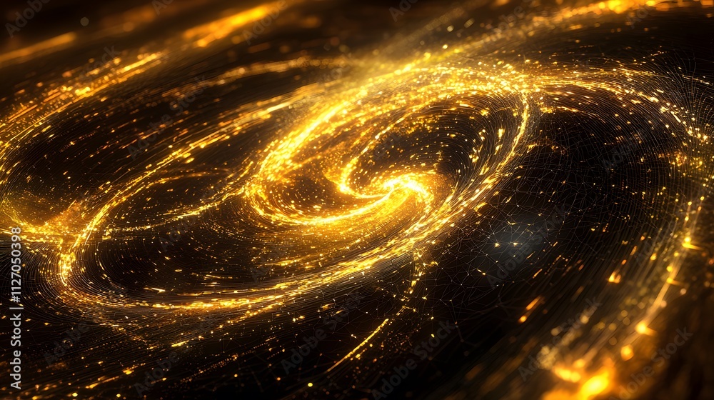 Poster A clean mesh of glowing concentric arcs blending into an interconnected digital network.