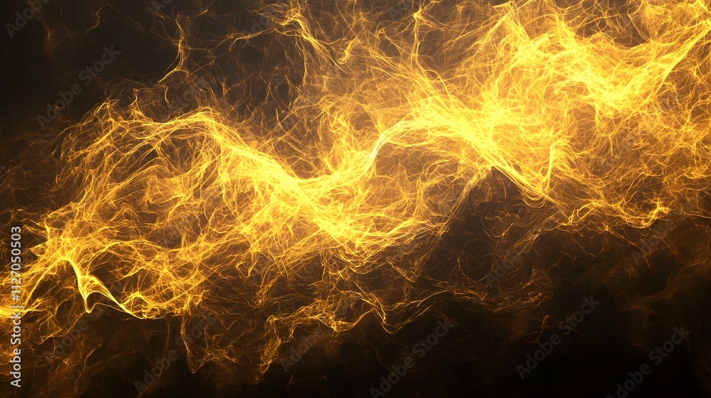 Poster A vibrant wave of glowing arcs flowing into a seamless and dynamic network texture.