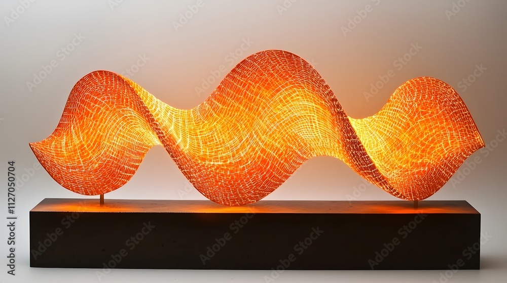 Poster A minimalist depiction of radiant pathways interwoven to create a continuous glowing network.