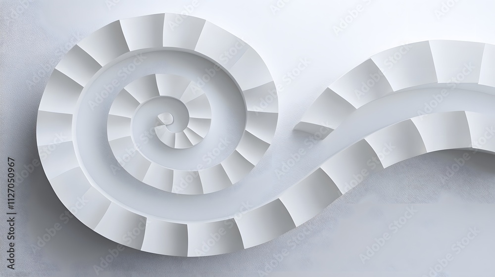 Aufkleber a creative design with numbers arranged in a spiral, radiating from the center in a clean, organized