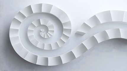 Fototapeta premium A creative design with numbers arranged in a spiral, radiating from the center in a clean, organized style. White background. No shadow