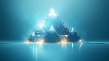Glowing Pyramids: A Symphony of Light and Geometry