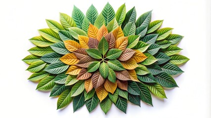 Obraz premium Abstract Star Pattern Leaf Imagery: Vibrant Foliage Leaves and Organic Patterns for Artistic Stock Photography For Poster, Web & Header Background Design 