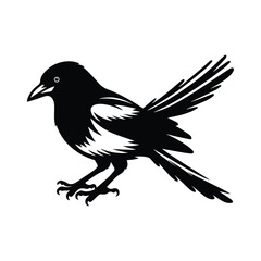 Scarlet Tanager bird silhouette vector