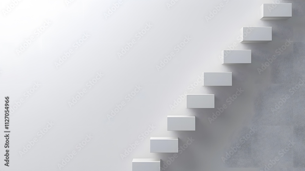 Aufkleber A minimalist arrangement of clean, bold numbers forming a ladder-like structure with increasing font sizes. White background. No shadow