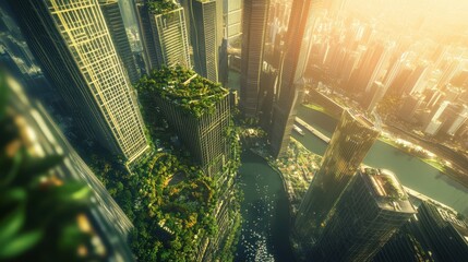 Lush Urban Jungle: Greenery Thriving in a Concrete Metropolis