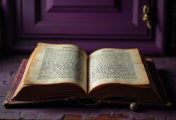 Obraz premium Antique book with elegant cursive script on aged pages.