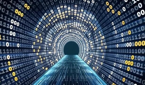 blue binary code