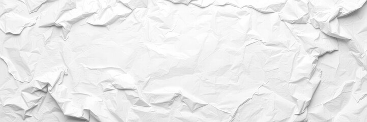 Naklejka premium Crumpled white paper with soft shadows, isolated on white background, design, shadow