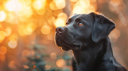 A close-up portrait of a black and tan dog with soulful amber eyes, capturing its thoughtful expression. The dog's detailed fur texture. Ideal for pet, loyalty, or emotional themes.