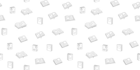 doodle book pattern background. back to school pattern background. book Seamless Pattern background. 