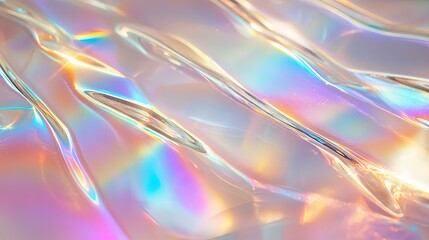 Holographic Iridescent Abstract Background Texture