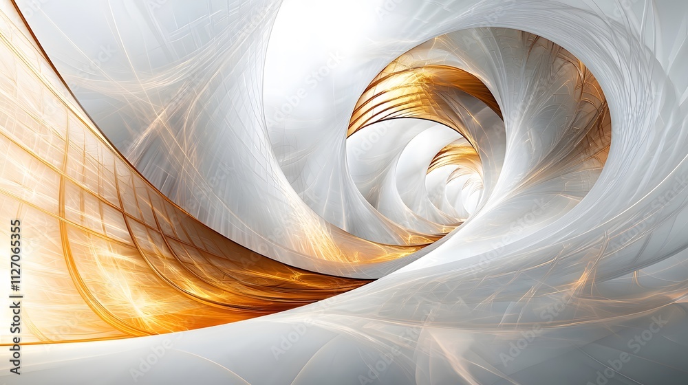 Fototapete a clean and dynamic digital canvas showcasing interconnected arcs blending seamlessly.