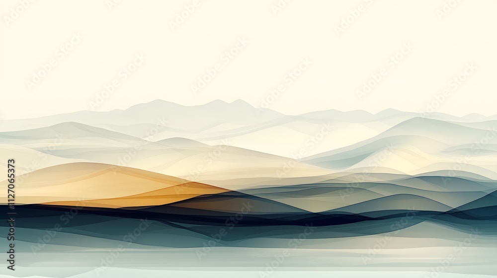 Aufkleber a minimalist gradient-filled design of translucent geometric layers arranged seamlessly.