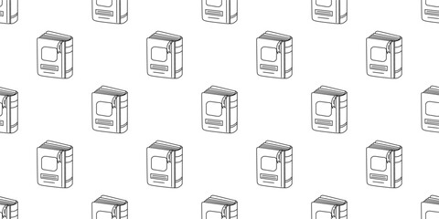 doodle book pattern background. back to school pattern background. book Seamless Pattern background.	