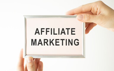 Affiliate Marketing inscription on the piece of paper.