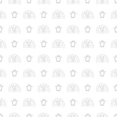 Cute Cartoon penguin and polar bear seamless pattern background. Vector Illustration.