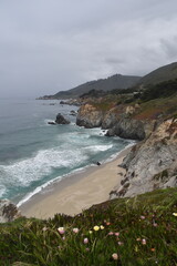 The stunning coastal landscapes around Big Sur and Monterey along the highway 1 and 101 in California